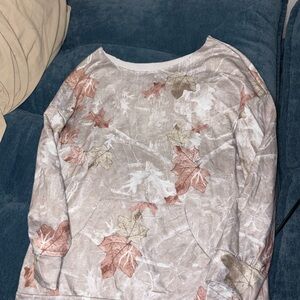 Leaf Print Sweatshirt